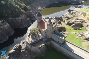 Vue Aérienne Château St Priest de La Roche